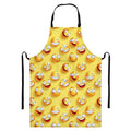 Crazy Emoji Pattern Print Bib Apron With Pocket