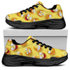 Crazy Emoji Pattern Print Black Chunky Shoes