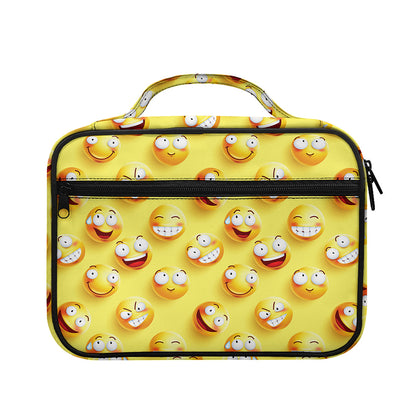 Crazy Emoji Pattern Print Briefcase Bible Bag