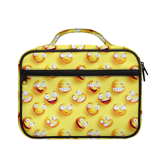 Crazy Emoji Pattern Print Briefcase Bible Bag