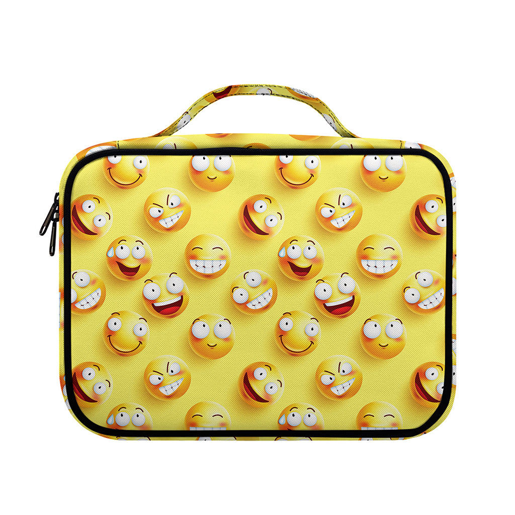 Crazy Emoji Pattern Print Briefcase Bible Bag