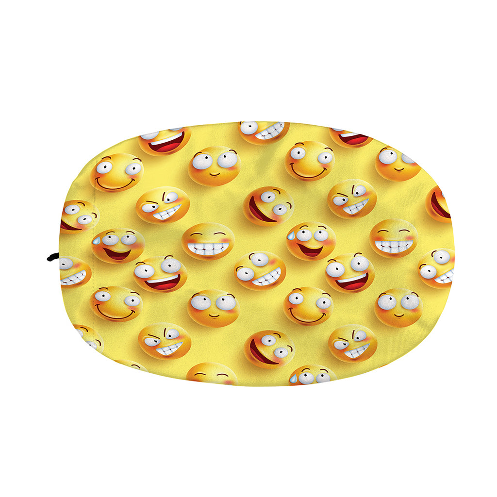 Crazy Emoji Pattern Print Car Side Mirror Covers
