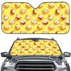 Crazy Emoji Pattern Print Car Windshield Sun Shade