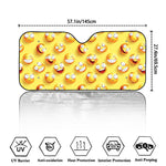 Crazy Emoji Pattern Print Car Windshield Sun Shade