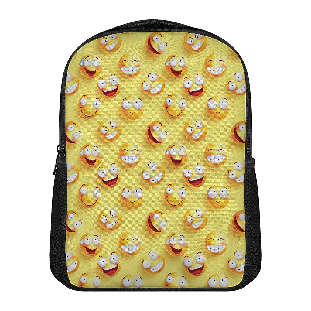 Crazy Emoji Pattern Print Casual Backpack