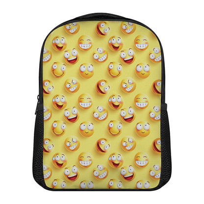 Crazy Emoji Pattern Print Casual Backpack