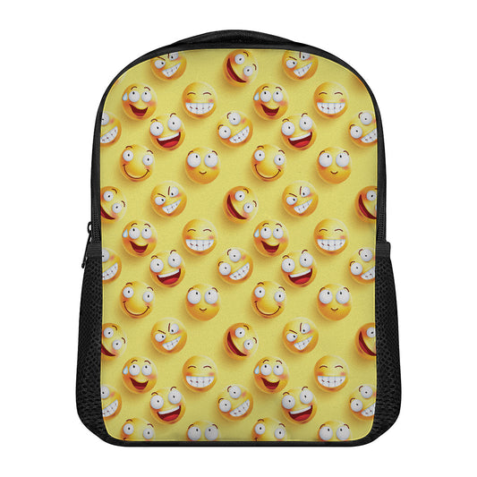 Crazy Emoji Pattern Print Casual Backpack