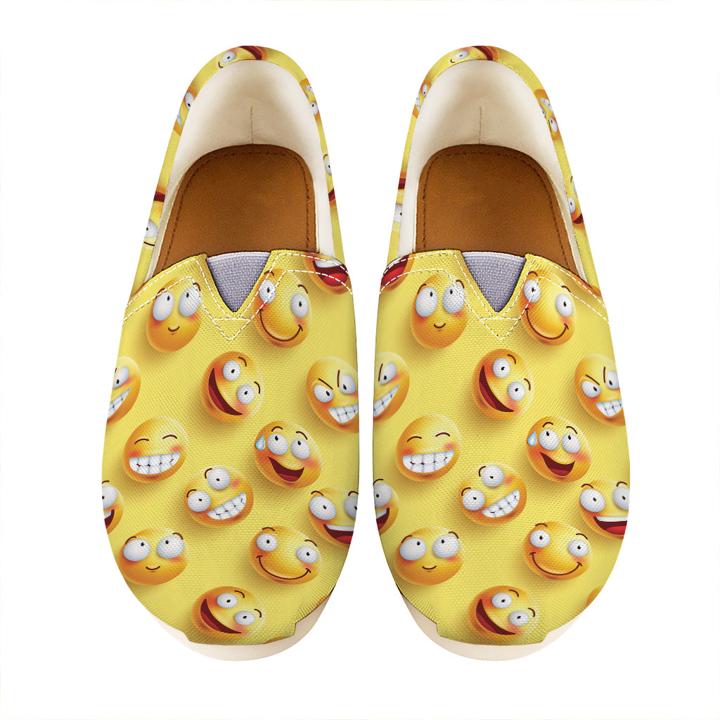 Crazy Emoji Pattern Print Casual Shoes