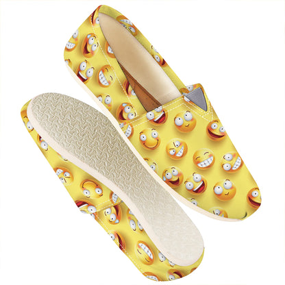 Crazy Emoji Pattern Print Casual Shoes