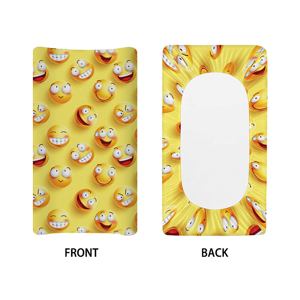 Crazy Emoji Pattern Print Changing Pad Cover
