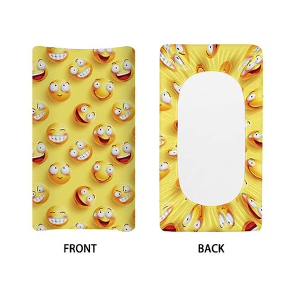 Crazy Emoji Pattern Print Changing Pad Cover