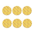 Crazy Emoji Pattern Print Coaster Set