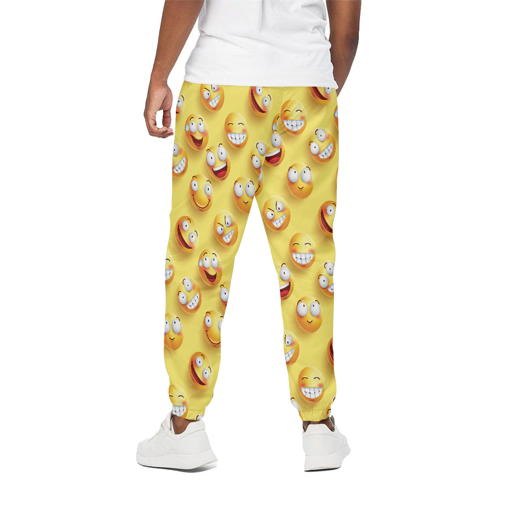Crazy Emoji Pattern Print Cotton Pants
