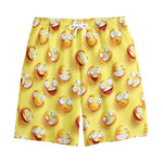 Crazy Emoji Pattern Print Cotton Shorts