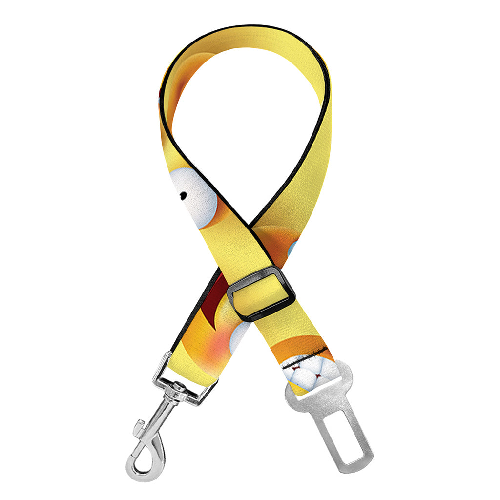 Crazy Emoji Pattern Print Dog Seat Belt