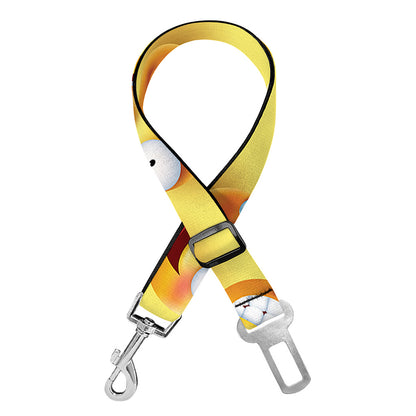 Crazy Emoji Pattern Print Dog Seat Belt