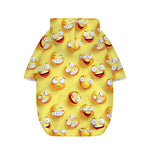 Crazy Emoji Pattern Print Dog Zip Up Hoodie