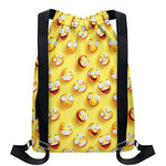 Crazy Emoji Pattern Print Drawstring Backpack