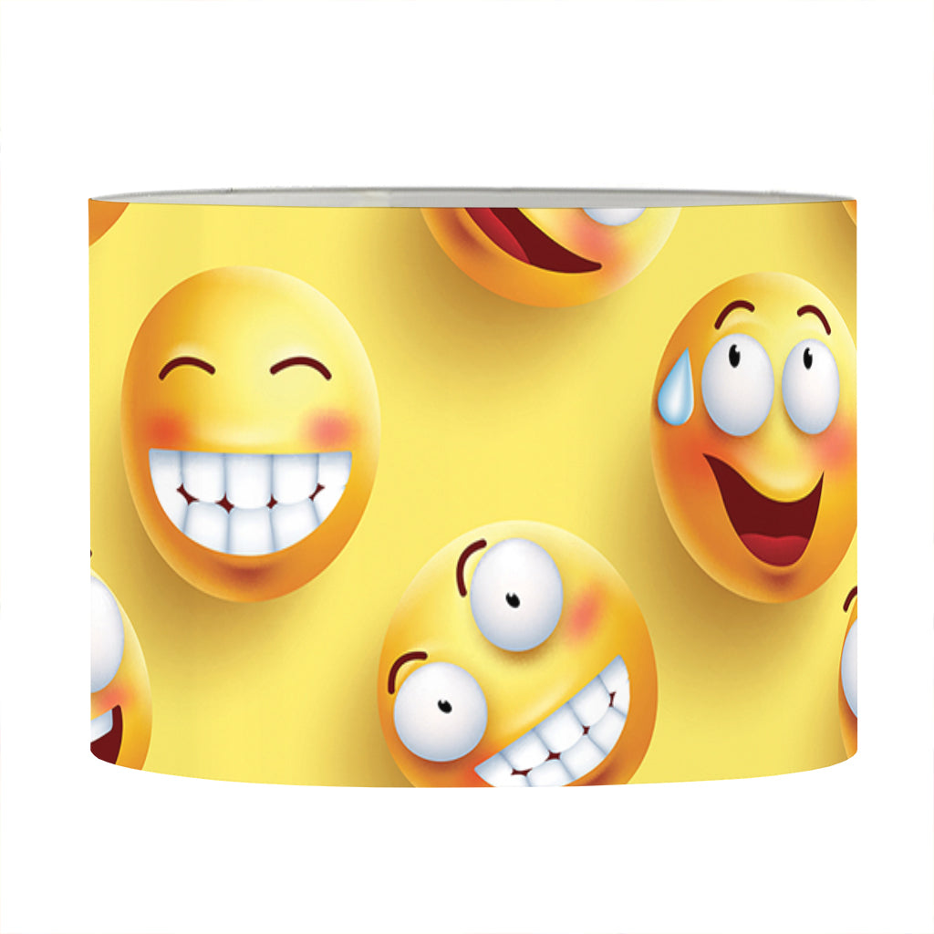 Crazy Emoji Pattern Print Drum Lamp Shade