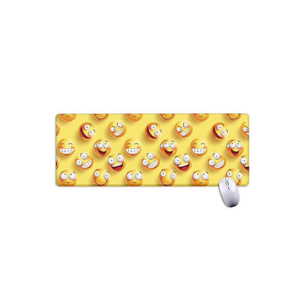 Crazy Emoji Pattern Print Extended Mouse Pad