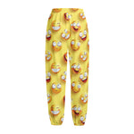 Crazy Emoji Pattern Print Fleece Lined Knit Pants