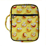 Crazy Emoji Pattern Print Front Pocket Bible Bag
