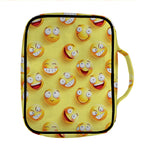 Crazy Emoji Pattern Print Front Pocket Bible Bag