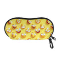 Crazy Emoji Pattern Print Glasses Case