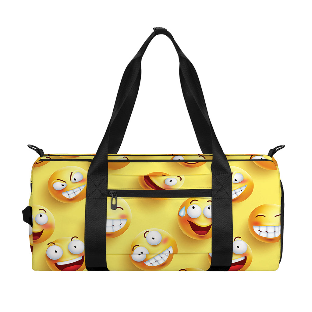 Crazy Emoji Pattern Print Gym Bag