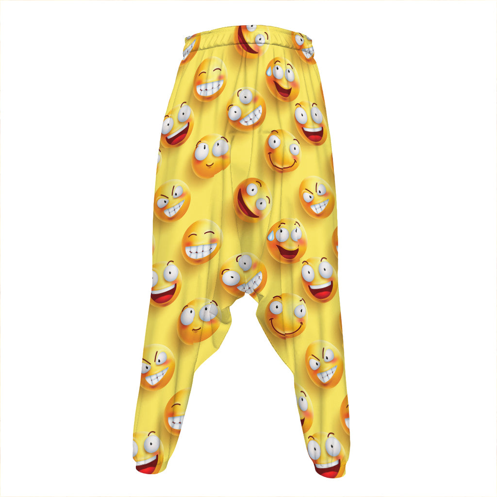 Crazy Emoji Pattern Print Hammer Pants