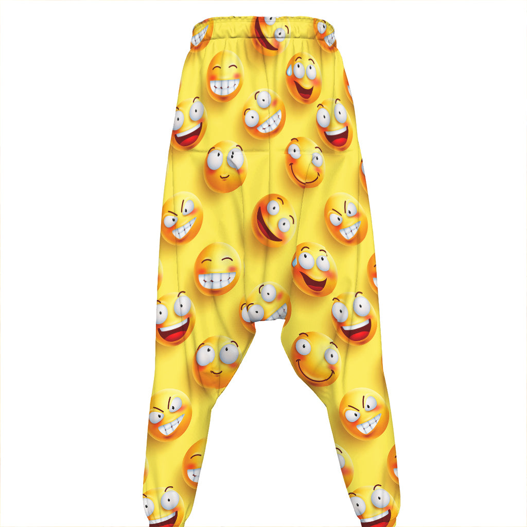 Crazy Emoji Pattern Print Hammer Pants