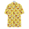 Crazy Emoji Pattern Print Hawaiian Shirt