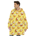 Crazy Emoji Pattern Print Hoodie Blanket