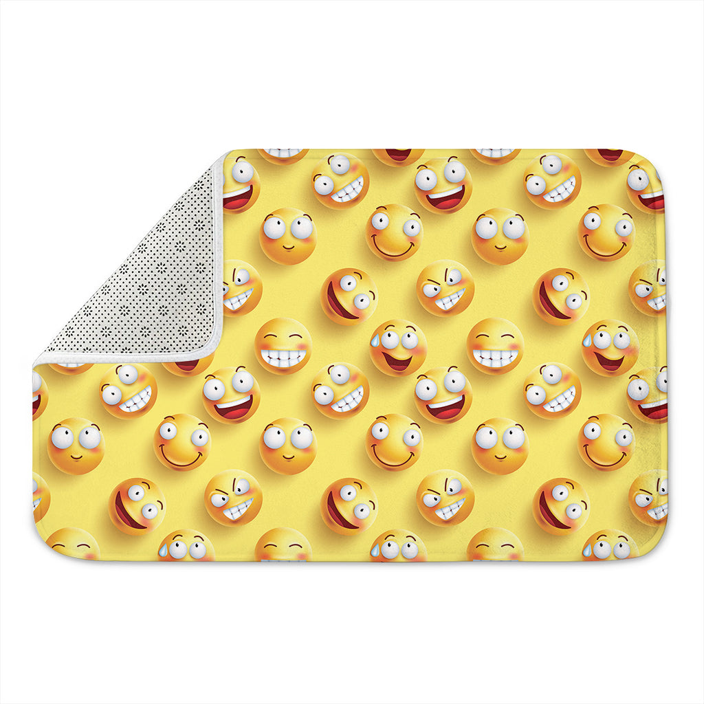 Crazy Emoji Pattern Print Indoor Door Mat