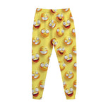 Crazy Emoji Pattern Print Jogger Pants