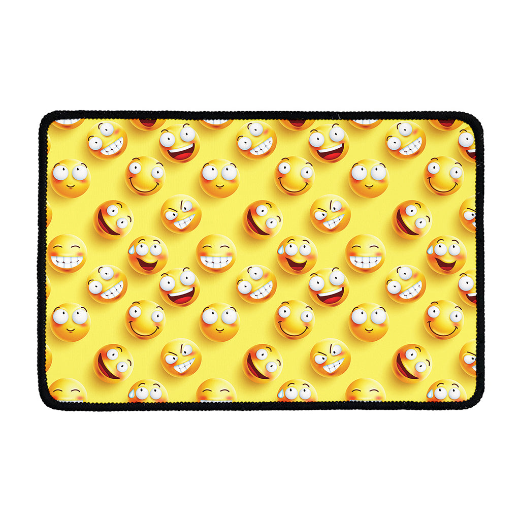 Crazy Emoji Pattern Print Kitchen Mat