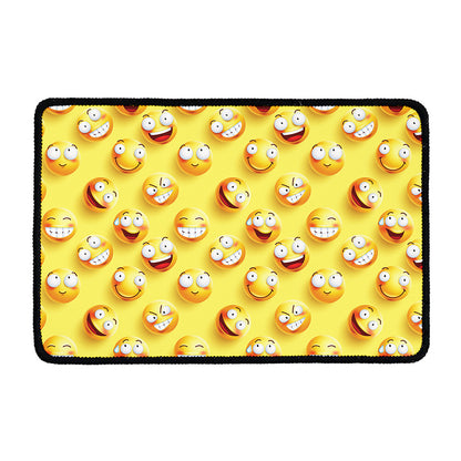 Crazy Emoji Pattern Print Kitchen Mat
