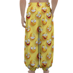 Crazy Emoji Pattern Print Lantern Pants