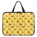 Crazy Emoji Pattern Print Laptop Sleeve With Handle