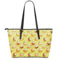 Crazy Emoji Pattern Print Leather Tote Bag With Zipper