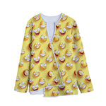 Crazy Emoji Pattern Print Long Sleeve Short Coat