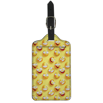 Crazy Emoji Pattern Print Luggage Tag