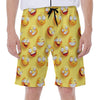 Crazy Emoji Pattern Print Men's Beach Shorts