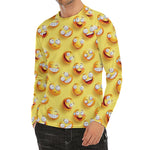 Crazy Emoji Pattern Print Men's Long Sleeve Rash Guard