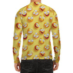 Crazy Emoji Pattern Print Men's Long Sleeve Rash Guard