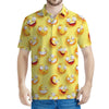 Crazy Emoji Pattern Print Men's Polo Shirt