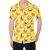 Crazy Emoji Pattern Print Men's Shirt