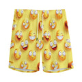 Crazy Emoji Pattern Print Men's Athletic Shorts
