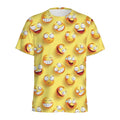 Crazy Emoji Pattern Print Men's Athletic T-Shirt
