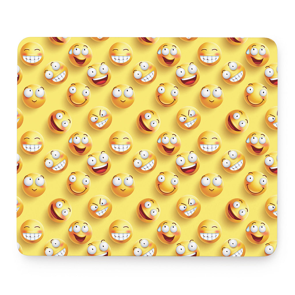 Crazy Emoji Pattern Print Mouse Pad